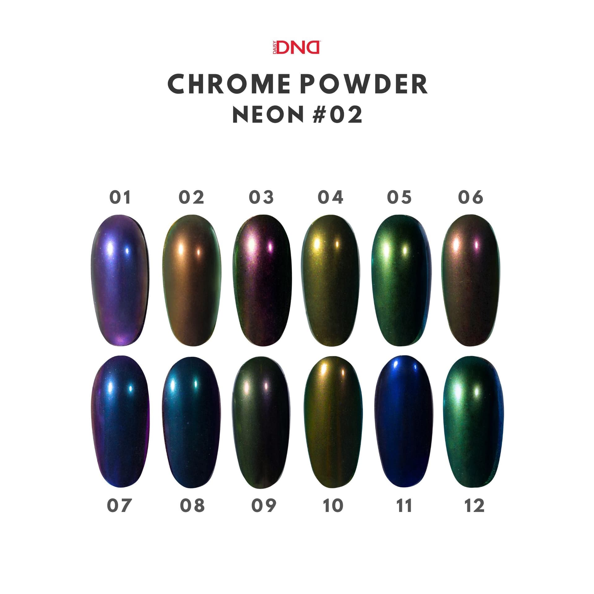 DND Chrome Powder — Neon #02 (12pcs.) thumbnail 4