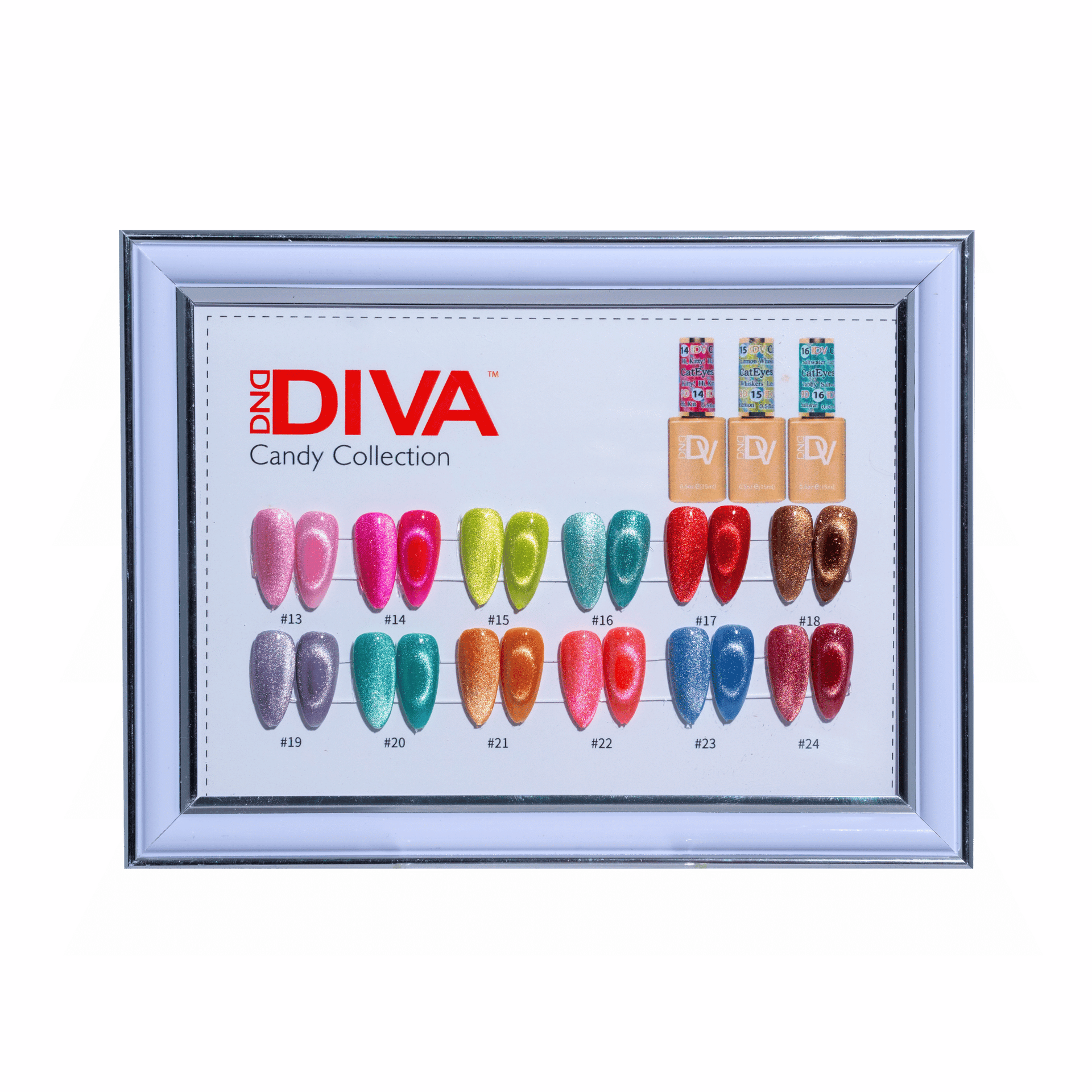 DIVA Framed Color Chart — 9D Cat Eye Candy