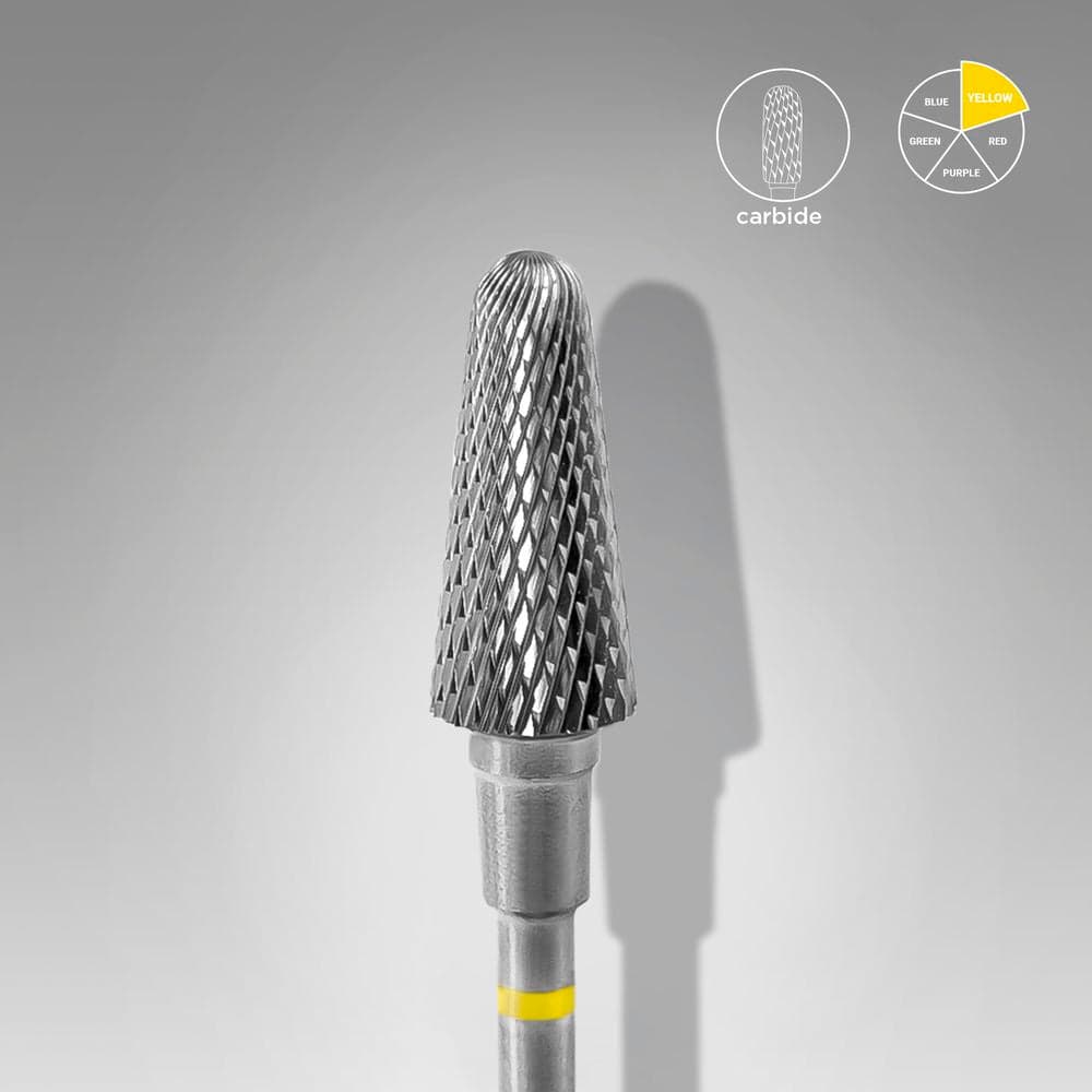 Carbide nail drill bit frustum yellow EXPERT head diameter 6 mm / working part 14 mm